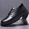 Business Small Leather Shoes Men's Casual Shoes British Style Tooling Shoes Platform Trend Casual Lace-up Student Shoes Work Shoes