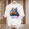 2026 Summer Unisexs 100 Cotton Letter Printed Round Neck Short Sleeve Breathable High Quality Beach Travel Party TShirt