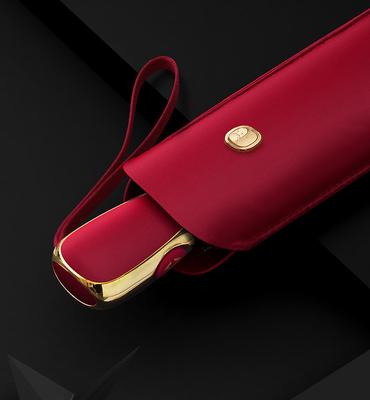 Плоский автоматический зонт для женщин, сверхлегкий дорожный зонт от солнца, роскошный анти-УФ-портативный зонтик от солнца