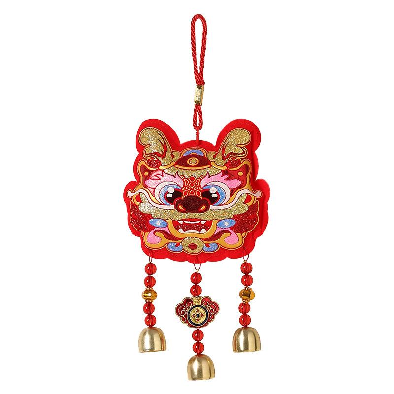 New Year Festive Decorative Pendant Spring Festival New Living Room Scene Layout Festive Blessing Word Wind Chimes Hanging Ornaments