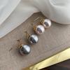 Серьги с дизайном иглы для чувствительных ушей, искусственный жемчуг, простой темперамент личности, ушные крючки, продвинутые универсальные серьги
