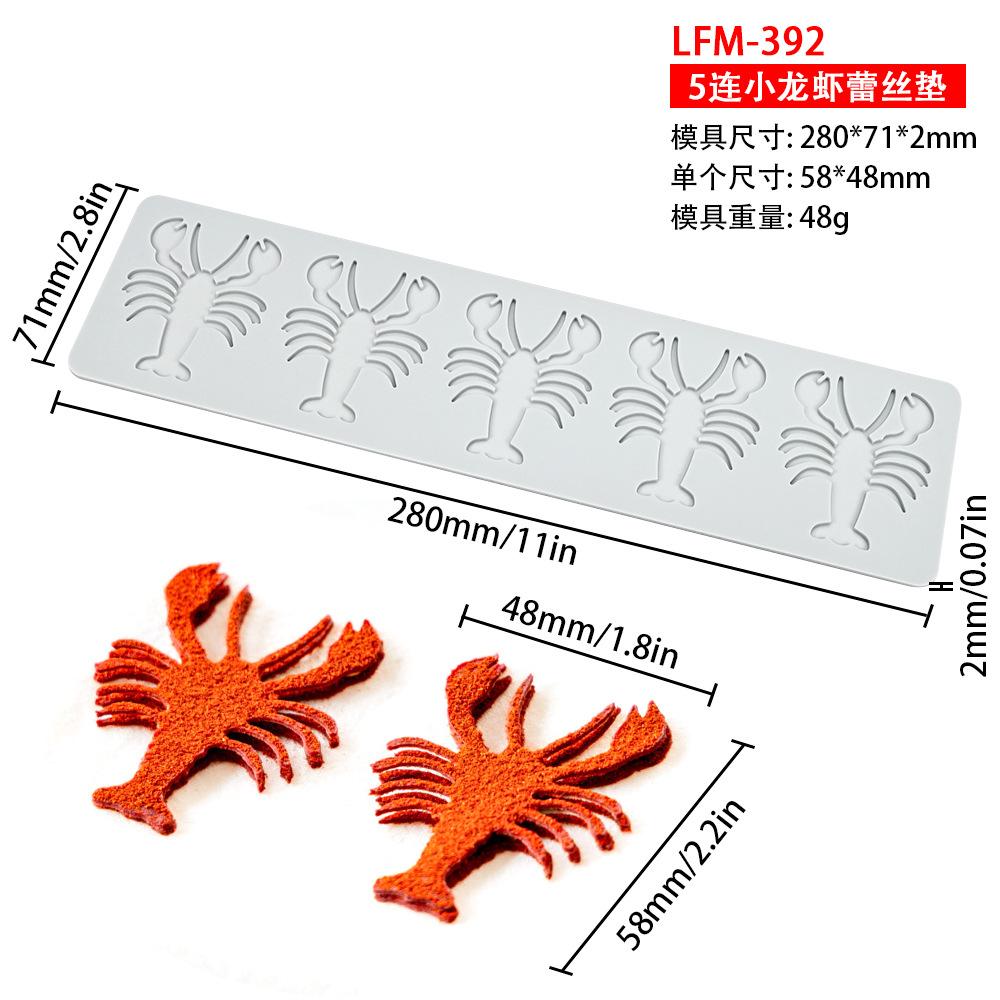 Lobster Crab Fishbone Animal Shape Silicone Cake Lace Mold Butterfly  Swan Cake Decorating Tool DIY French Dessert Baking Tool