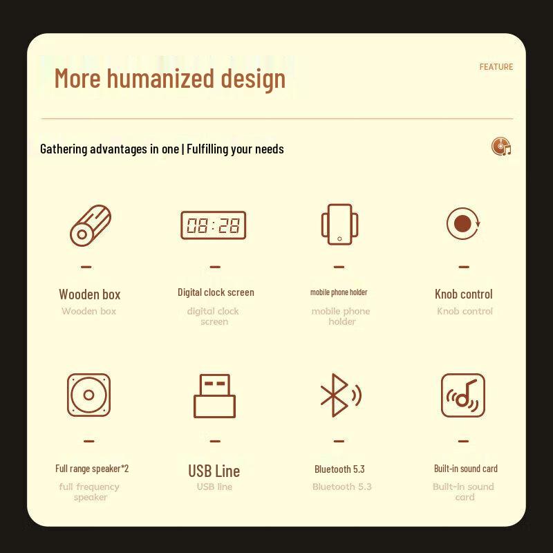 Philips SPA3809 Wooden Bluetooth Multimedia Speakers