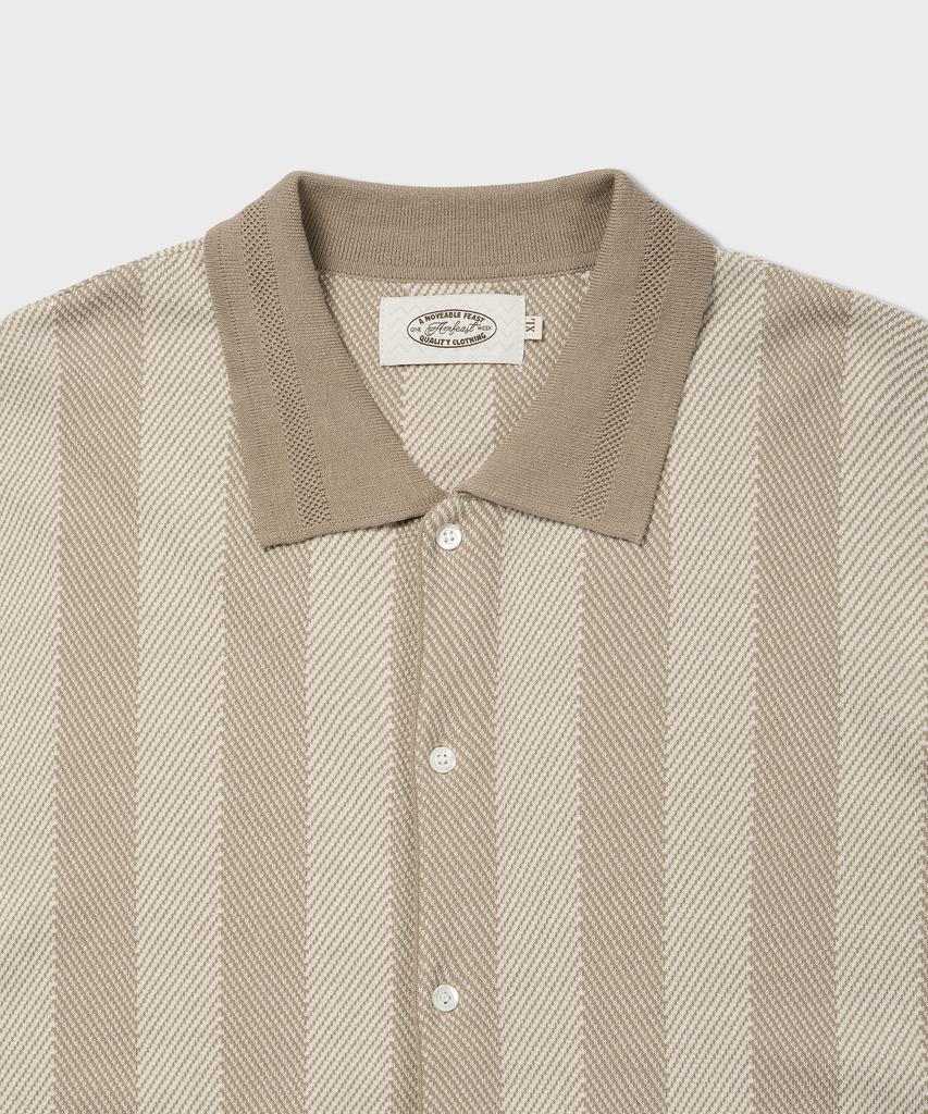 AMFEAST Mojito Herringbone Knit Shirt Beige