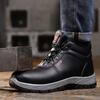 Высокие рабочие ботинки со стальным носком кожаные защитные ботинки для зимы водонепроницаемые рабочие ботинки мужские противоударные противопрокольные промышленные ботинки