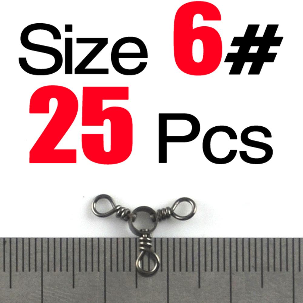 Рыболовные крючки Nickel Swivel Hook Трехсторонний вертлюг Рыболовные вертлюги Тройничные вертлюги Рыболовный соединитель