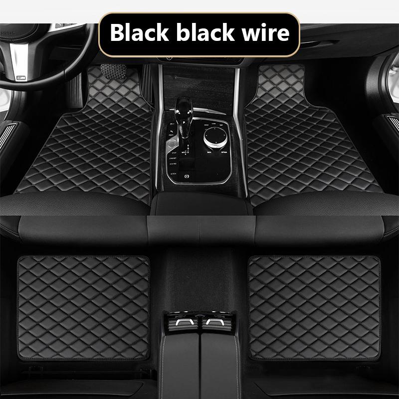 BLALION Car Floor Mats 4PCS Universal PU Waterproof Auto Foot Pad Protector Carpet Front and Rear Mats Set Interior Accessories