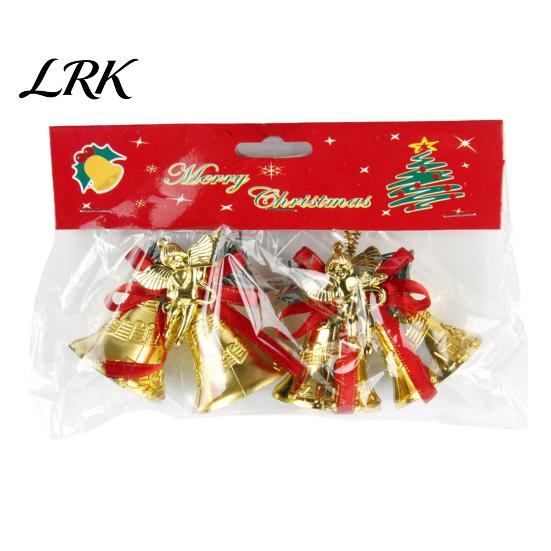 Антикоррозийный Рождественский Декоративный Колокольчик с Красным Бантом-Лентой, Маленькое Звонкое Гальванизированное Украшение для Елки, Гирлянды, Венка, Поделок