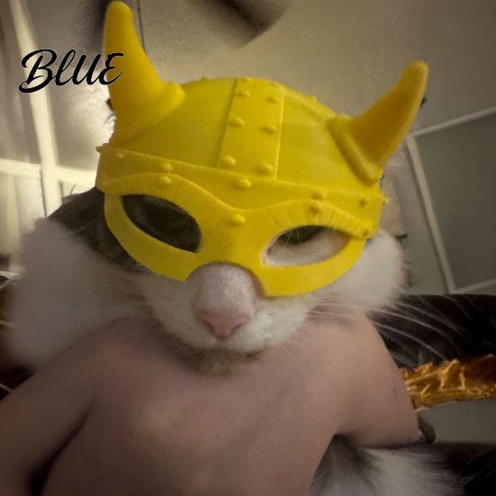 Защита для морды питомца для кошек 3D-печатная маска кошки Смешной шлем викинга Фото реквизит Щит Маскарадный Косплей Костюм Аксессуары для вечеринки на Хэллоуин