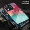 For Honor 400 Lite Case Starry Sky Pattern Tempered Glass Phone Cover