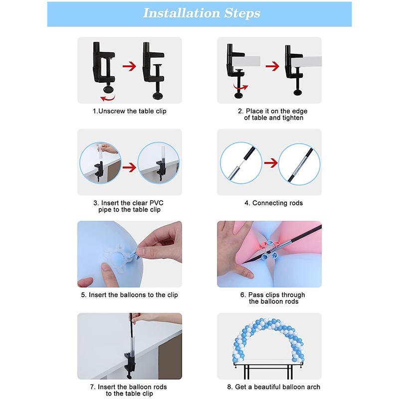 1 Набор Регулируемая Рамка для Арки из Шаров Пластиковая Подставка-Колонна для Гирлянды из Шаров Декор для Дня Рождения Свадебной Вечеринки Детского Праздника
