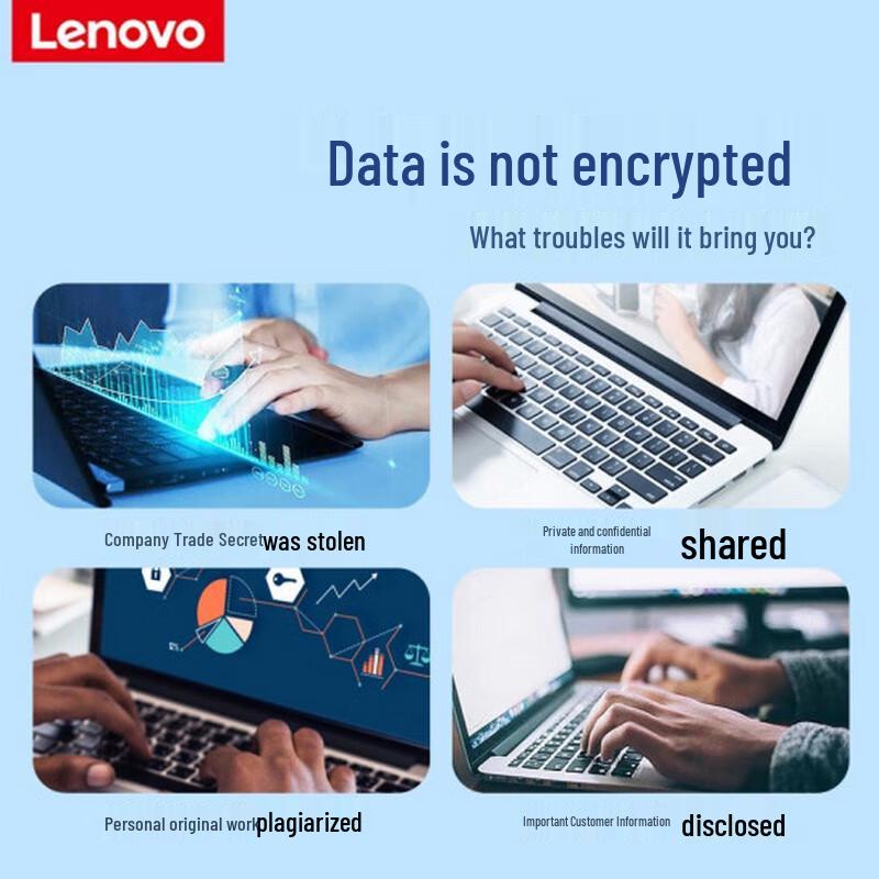 Lenovo USB3.2 Флеш-накопитель ThinkPlus FU200 с шифрованием по отпечатку пальца