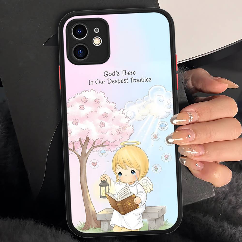 Precious Moments Милый Для IPhone Air 16 15 14 Plus 13 12 11 Pro Max Матовый Чехол Гелевый Ударопрочный Чехол для Телефона