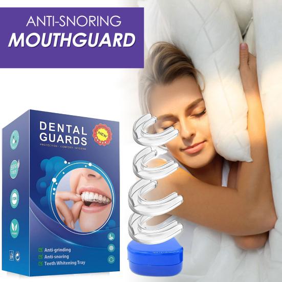 Силиконовые брекеты против храпа, 4 шт./компл., защитные брекеты для сна, предотвращающие храп, безопасные для кожи, клейкие защитные приспособления для зубов