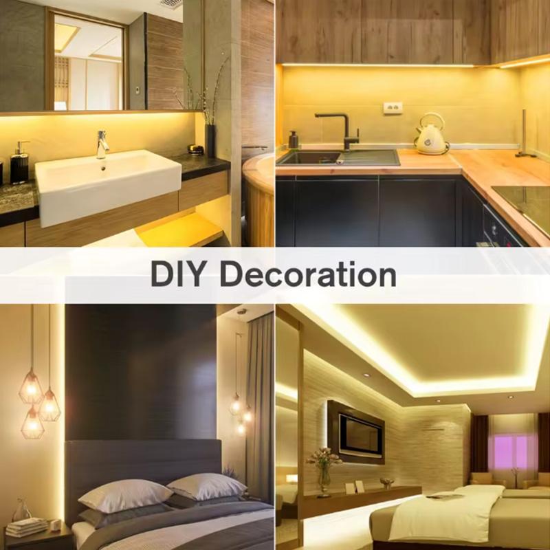 USB LED Strip Light with Hand Sweep Sensor and Dimmer, IP65 Waterproof, Flexible Tape for Home and Christmas Decoration, Color Temperatures