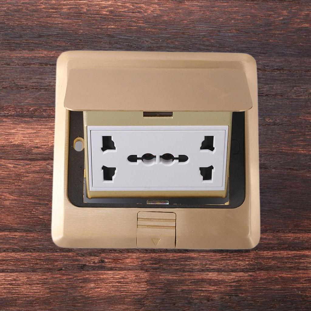 Напольная коробка Комплект электрической розетки Бытовая Медь Домашний офис Зарядная станция Столешница Тампер