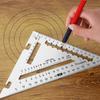 Плотницкий угольник, многофункциональный транспортир, угольник для измерения углов 45 и 90 градусов, разметочный шаблон с уровнем и линейкой