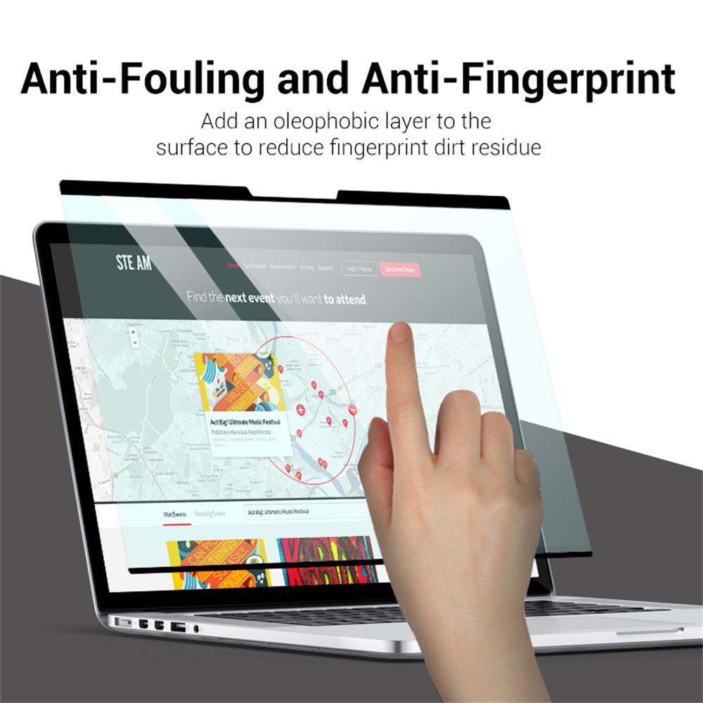 Магнитная защитная пленка для ноутбука, блокирующая синий свет, с высокой светопроницаемостью, антибликовым и ультрафиолетовым фильтром синего света, ультратонкая.