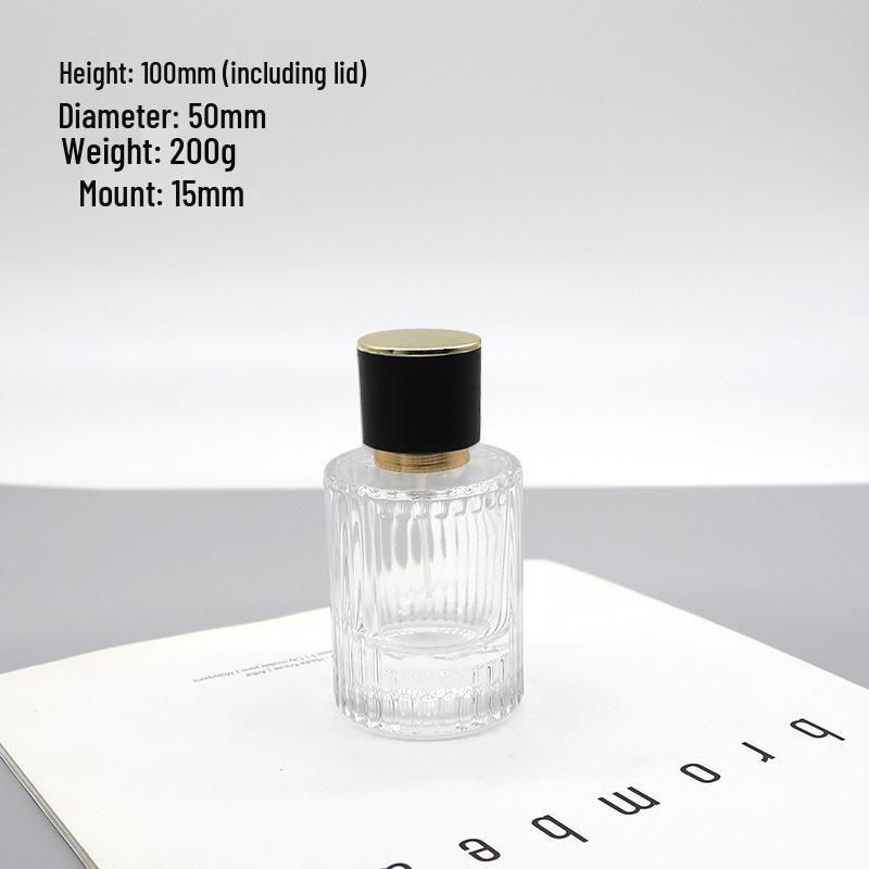 Spot 50ml Vertical Stripe Transparent Spray Perfume Sample Bottle