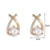 1 пара женских блестящих сережек из циркония, персонализированные женские серьги-кресты