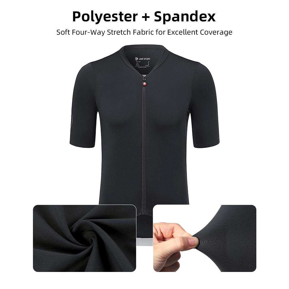 Мужской велосипедный трикотаж Дорожный велосипедный трикотаж Дышащая быстросохнущая велосипедная одежда Светоотражающая эластичная ткань