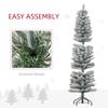 5ft Artificial Snowy Pencil Christmas Tree - White