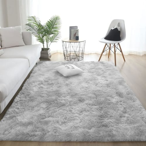 Stylish Scandinavian-style Shaggy Rug, 120x160cm, Approximately 5cm Thick, Washable, with Non-slip Backing, Approximately 4cm Pile, Soft To the Touch,