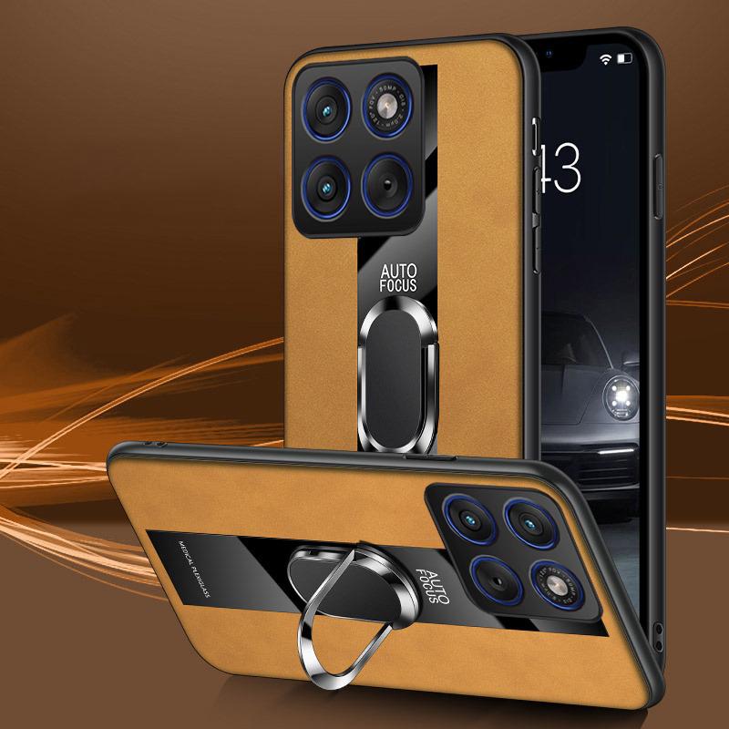 Чехол для Moto X70 Air Edge 70, деловой, с магнитной подставкой-кольцом, ударопрочный, из натуральной кожи овцы, мягкий силикон, модный, для Motorola Edge 70 X70 Air, задняя крышка
