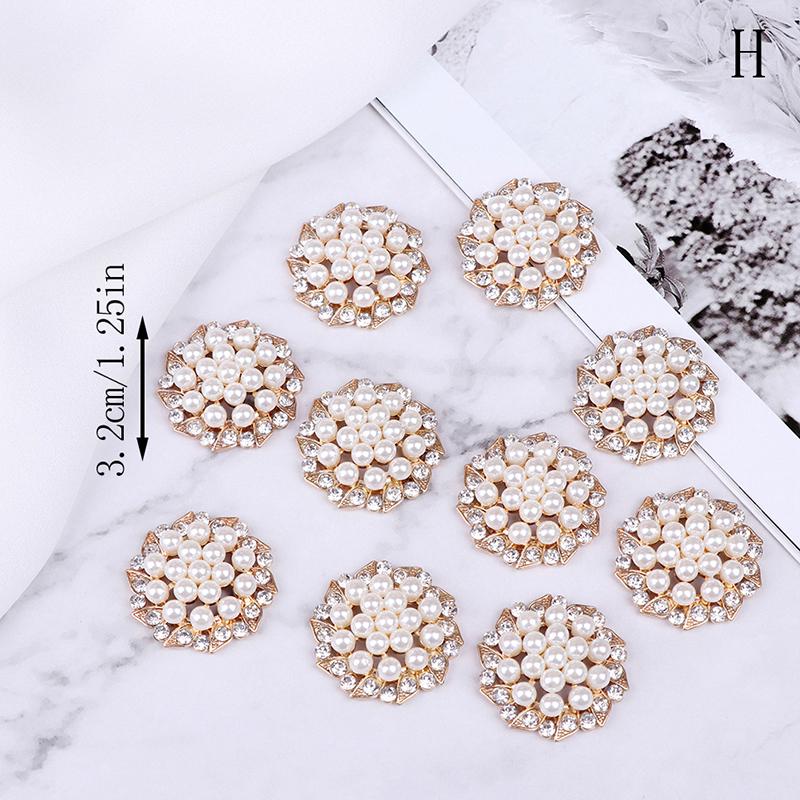 10 шт. жемчужные украшения пуговицы с плоской задней частью декоративные для рукоделия