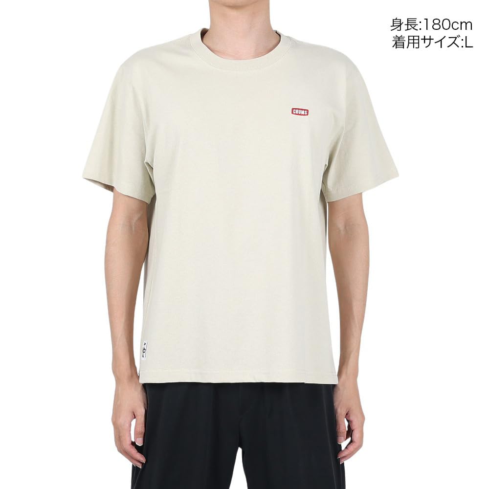 Футболка Booby Logo Greige M [Chums] Футболка мужская