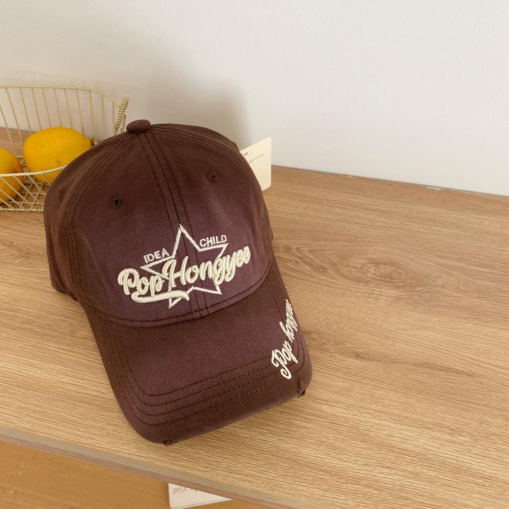 Kids Vintage Distressed Embroidered Baseball Cap Unisex Hip Hop Sun Hat Trendy Casual Duckbill Hat For Boys And Girls