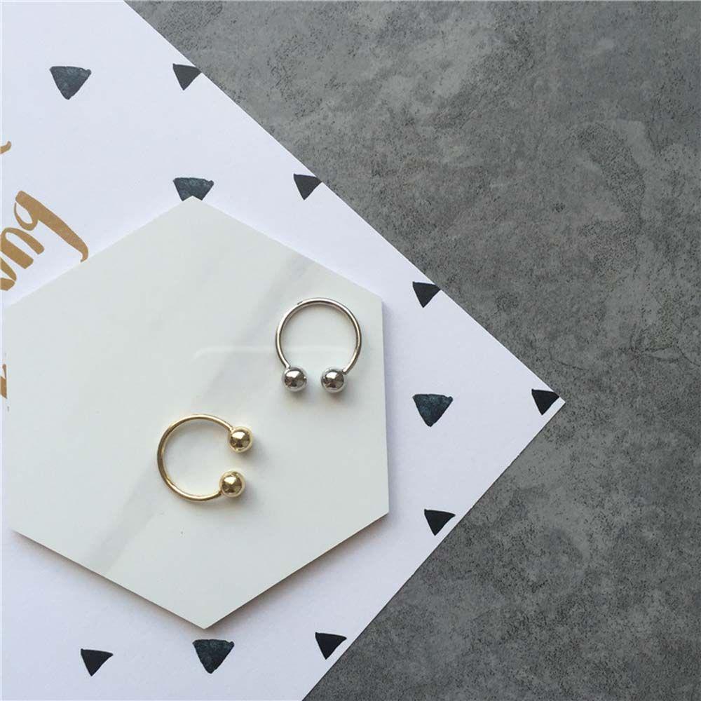 Personality Gold Women Silver Double Ball Knuckle Male Jewelry Unisex Rings Joint Ring Copper Ring