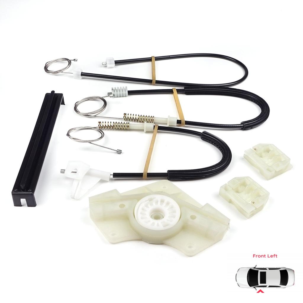 BWR544 Power Window Regulator Repair Set Front Left Door for Skoda Octavia MK1 1U 1U2 1U5 2001-2010 4/5 Door Facelift 1U0837461B