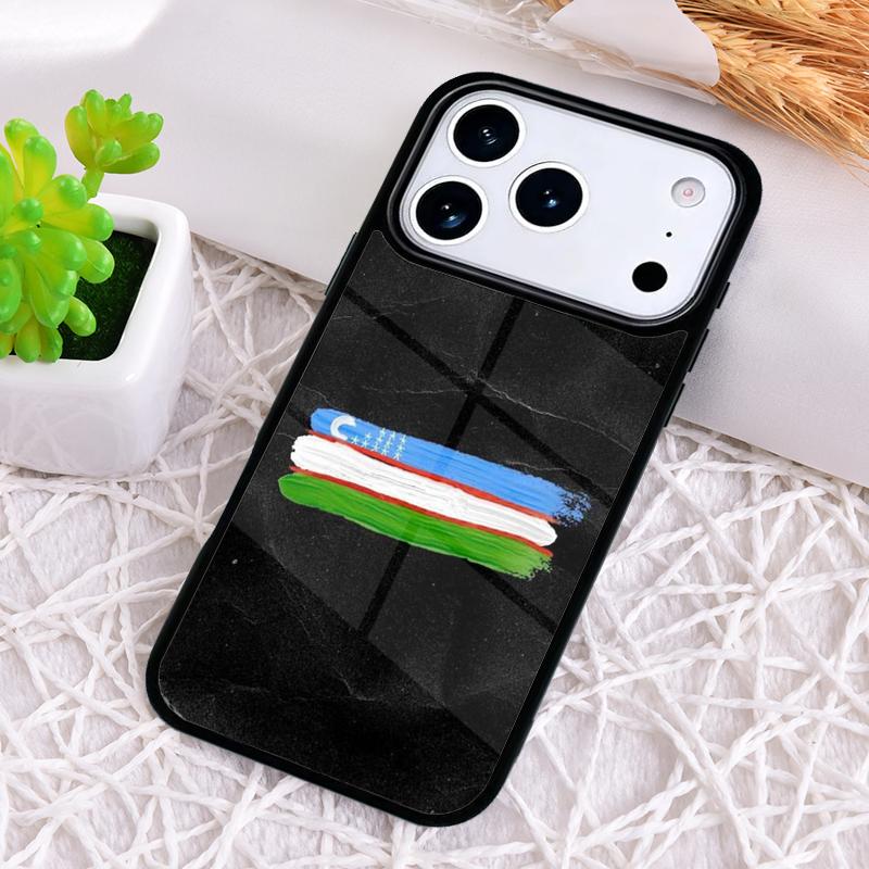 Узбекистан Флаг Герб Ударопрочный Чехол для Телефона для iPhone 17 Air 16e 15 11 12 14 13 Pro Max Чехол Coque
