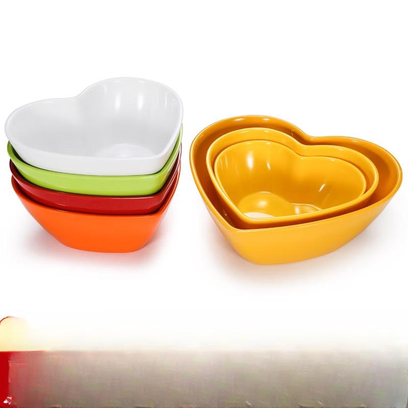 Меламиновые тарелки для завтрака в форме сердца Yi Pan, набор из 5 штук