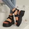 Fashion Summer Gladiator Sandals 2025 New Women Calfskin Leather Open Toe T-bar Strap Hook & Loop Summer Ladies Shoes Handmade