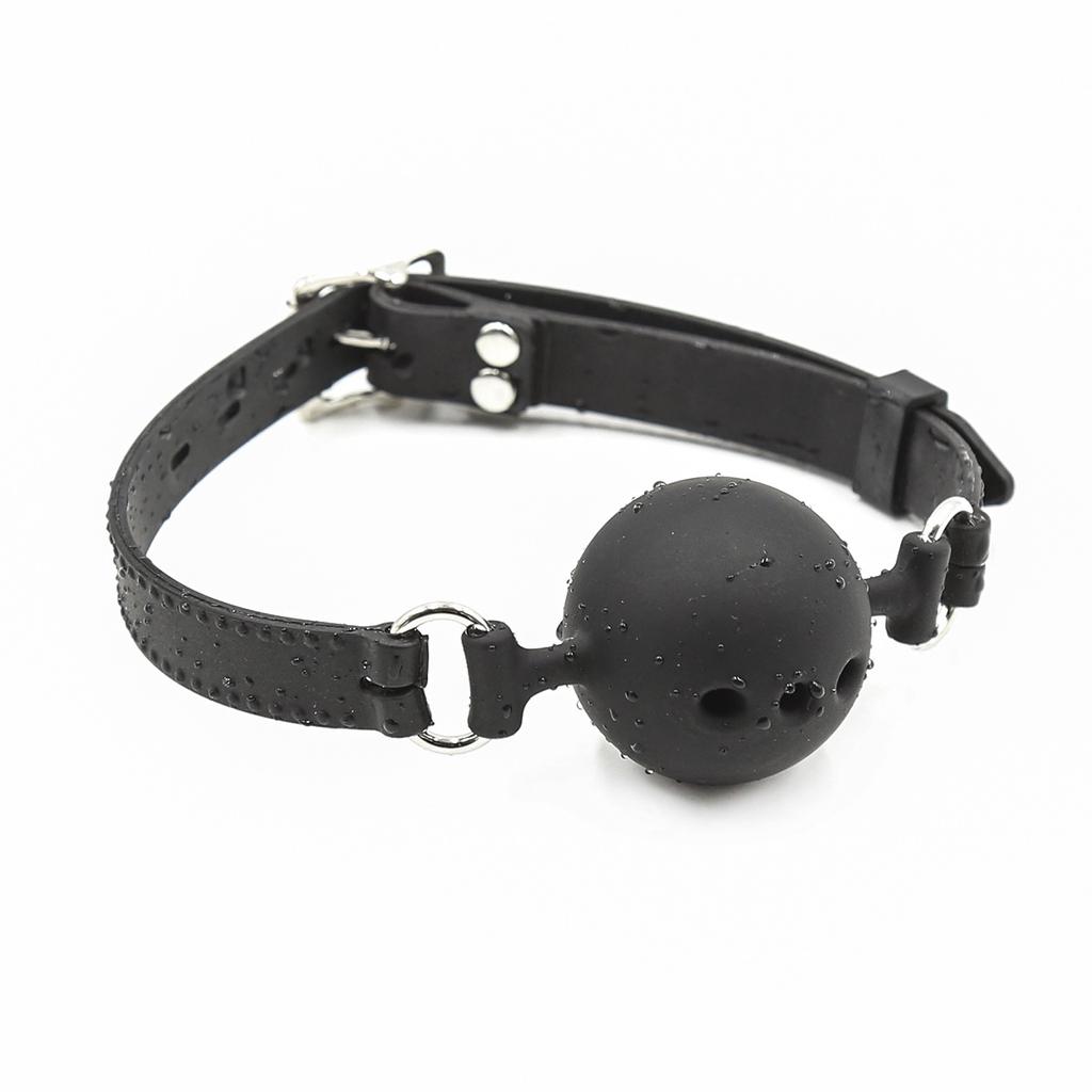 SM gag sex ball with hole soft rubber gag large, medium and small full silicone gag export source sex gag