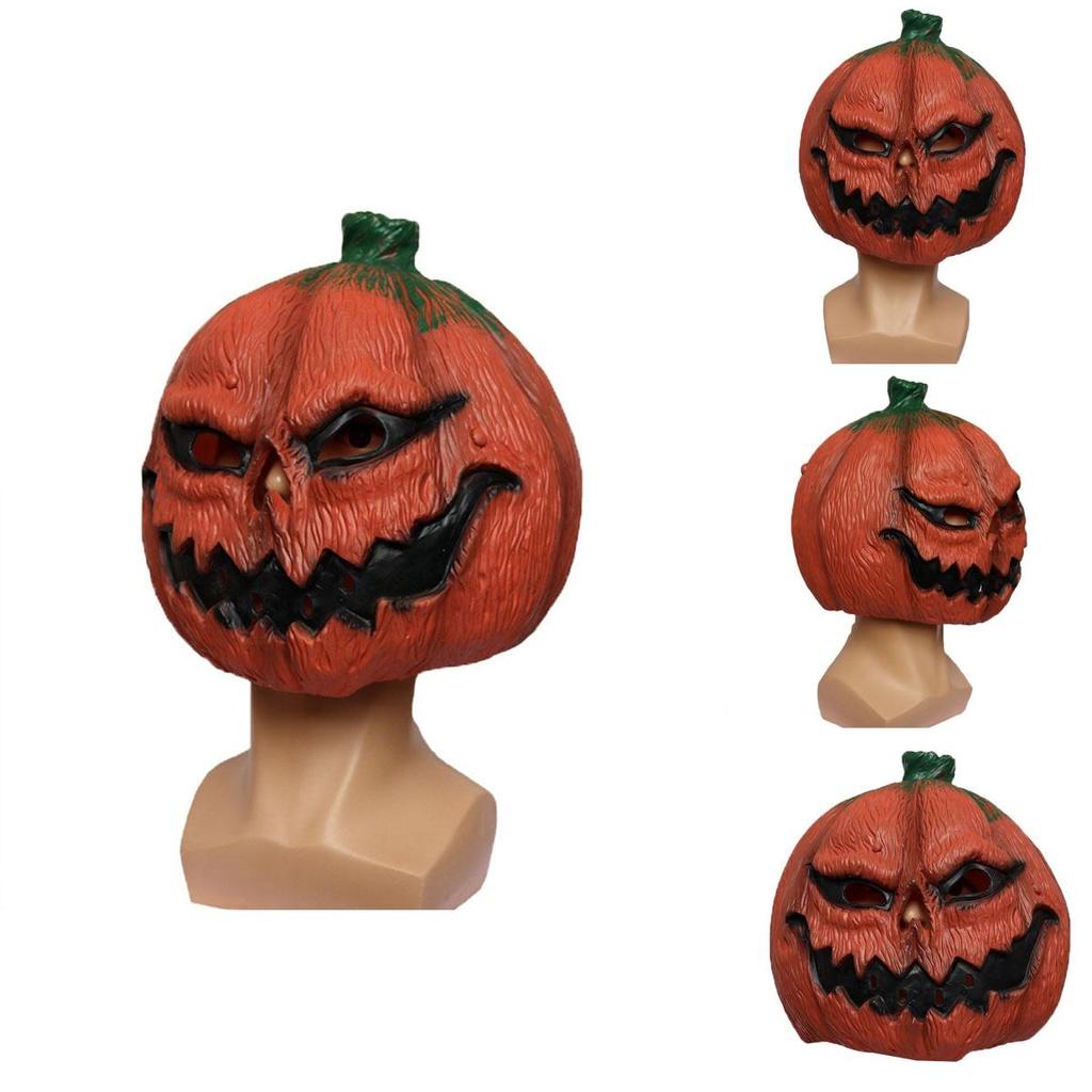 Злая маска тыквы на Хэллоуин, Пасху, День благодарения, латексный материал, ужасающий дизайн Ch-a074
