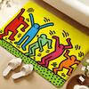 K-keith Art H-Haring Коврик для пола Мягкий фланелевый ковер Нескользящий впитывающий коврик для ванной комнаты спальни домашнего декора