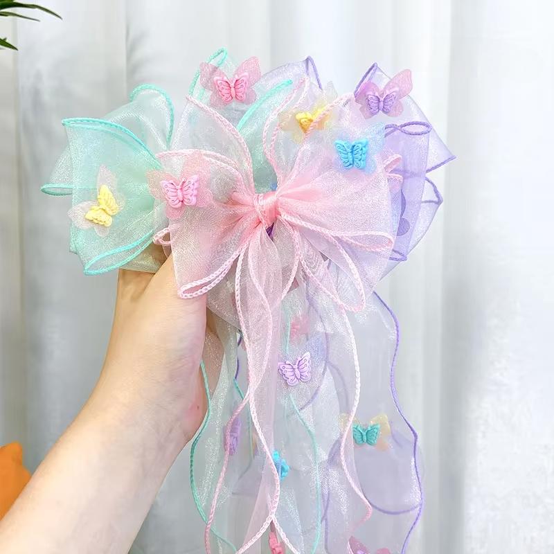 1 шт., заколка для волос в виде бабочки из сетчатой ленты для волос, милая заколка для волос для девочек, универсальная заколка для волос в виде утконоса, детские аксессуары для головных уборов