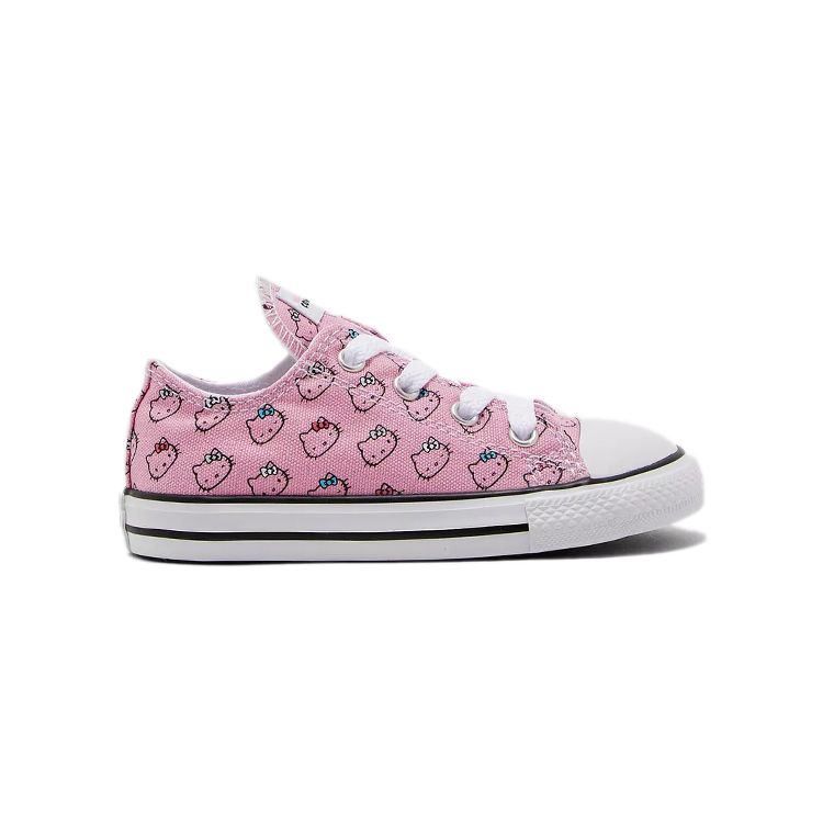 Converse Кеды для малышей Hello Kitty x Chuck Taylor All Star Low TD Prism Pink Белые 764639C