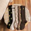 Plaid Girls Women Stockings Long Socks Autumn Winter Warm Thigh High Socks Japan Style Students Over Knee Socks Stocking Leg Sox