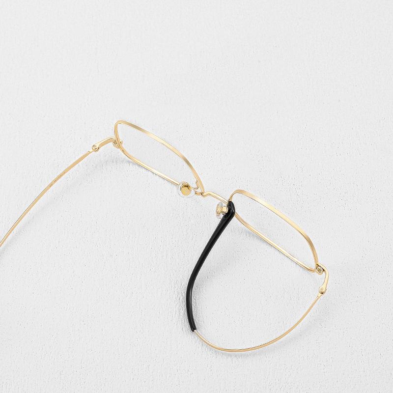 Новая оправа для очков Мужская Деловая Металлическая Квадратная Плоская Легкая Зеркальная Ультралегкая Удобная в Носке Защита от Синего Света Модные Очки