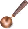 Easyworkz Retro Coffee Measure Spoon Stainless Steel and Black Walnut Wooden Handle 10g Measuring [Rose Gold]