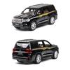 1/24 масштаб Land Cruiser, литая под давлением модель автомобиля, игрушечный автомобиль с откатным механизмом, звуком и светом для детей, коллекция подарков для мальчиков и девочек