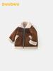 Детская куртка DUUDUUD 2025 с флисовой подкладкой: Толстое зимнее пальто для мальчиков