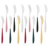 12 Pcs Spoon Soup Ladle Fork Food Forks Tableware Fruit Dessert Cake Paper Cup Appetizer
