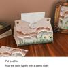 Flowers in the mountains Napkin Holder Leather Paper Towel Box High Quality Tissue Case  for Car