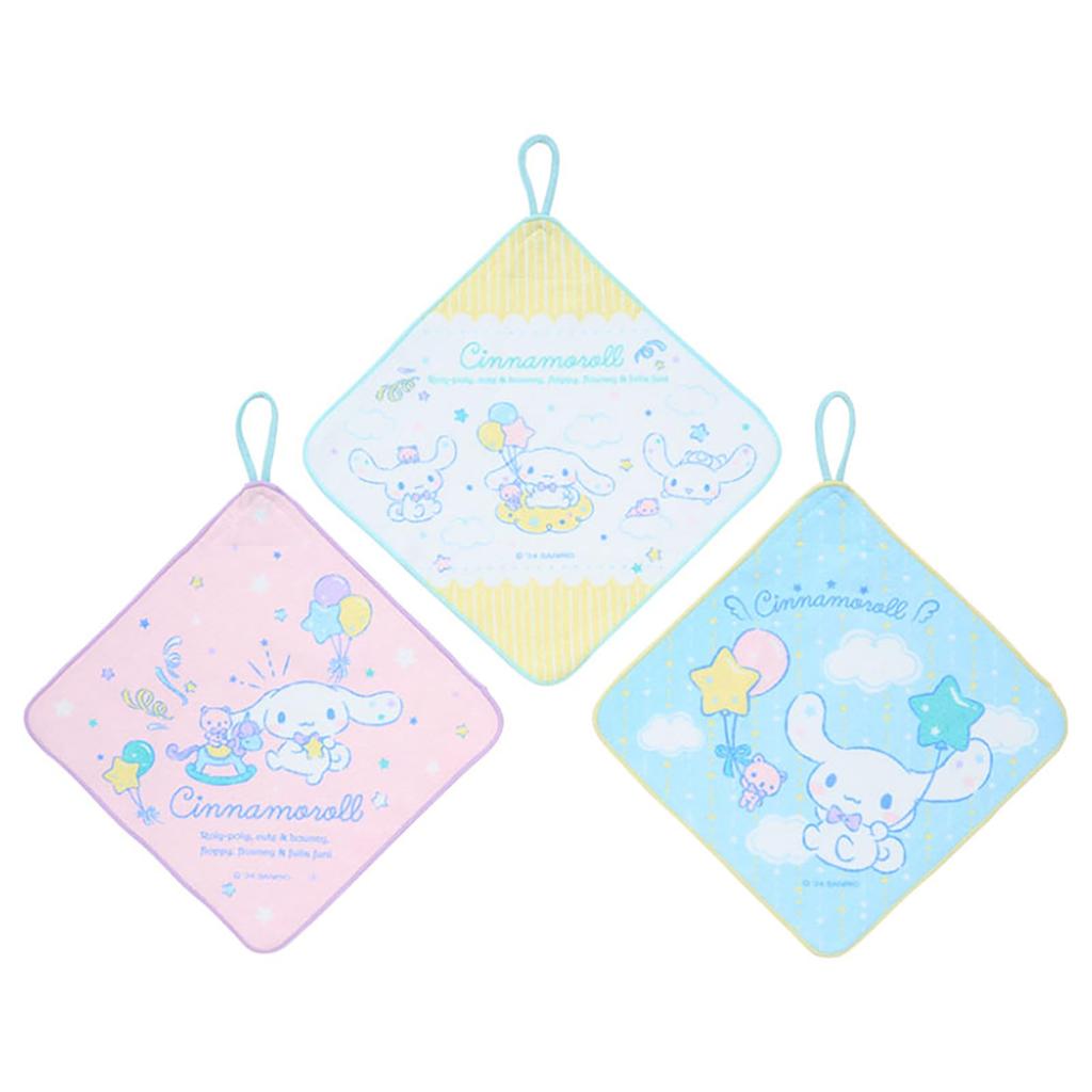 Sanrio Петля для полотенца Cinnamoroll Антибактериальное с именем для Номер продукта 249700 (САНРИО) Набор из 3 предметов, Дизайн, Лечение, Пространство, Детский сад/Детский сад,