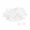 Nylon Flat Washer Sealing Gasket, M5, 10mm Outer Diameter, 5mm Inner Diameter, 1mm Thickness, for Faucet Pipe and Water Hose, Clear, 50-Pack